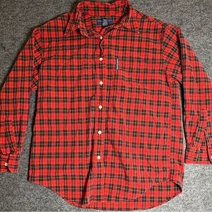 Abercrombie & Fitch Men’s Red/Black Checkered Plaid LS Button Down Shirt Size S